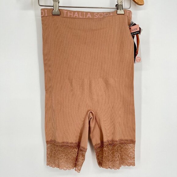 Thalia Sodi Seamless Shaping Shorts Firm Control Shapewear With Lace Trim‎ L - Picture 1 of 7